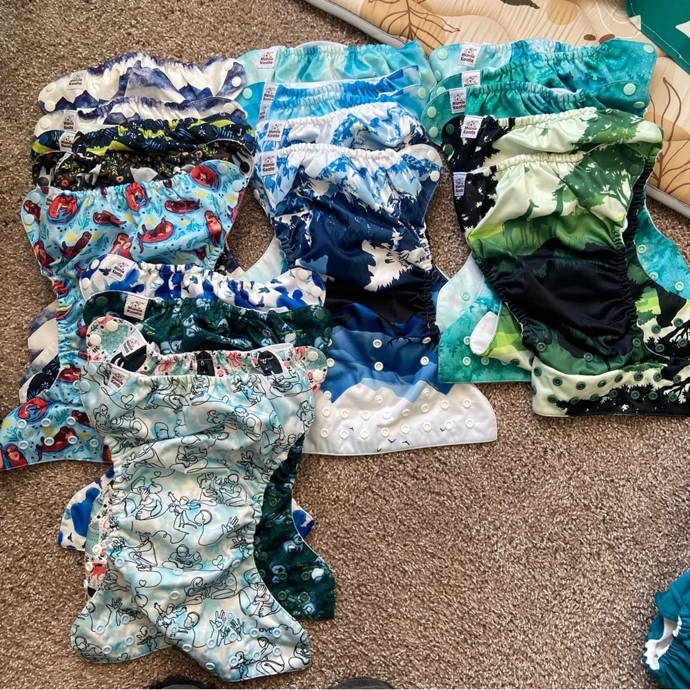 Mama Koala Reusable Cloth Diaper Covers & Inserts Set